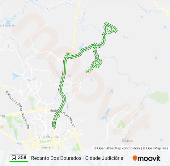 358 Bus Line Map
