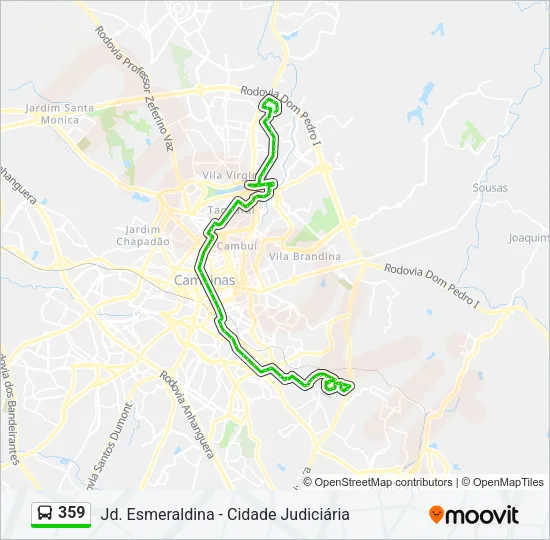 359 Bus Line Map