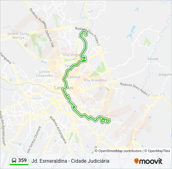 359 Bus Line Map