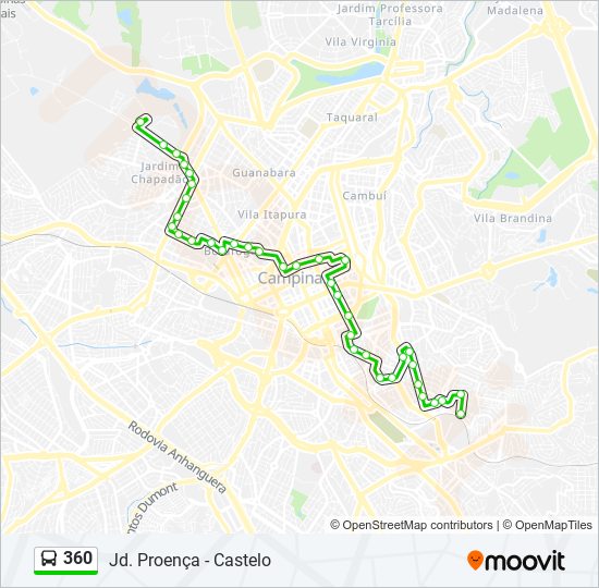 Mapa de 360 de autobús