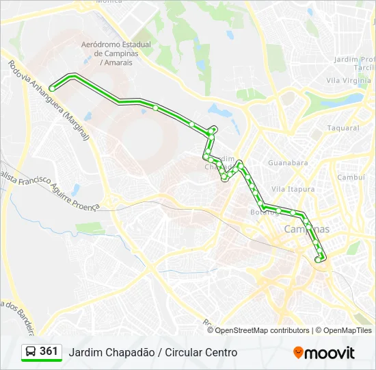 361 Bus Line Map
