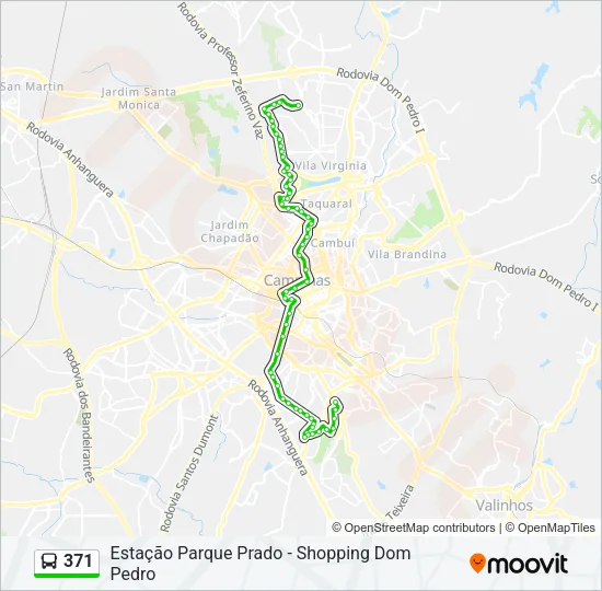 371 Bus Line Map