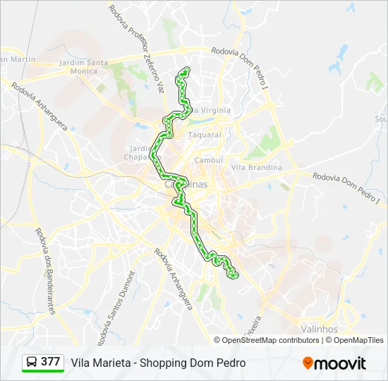 377 Bus Line Map