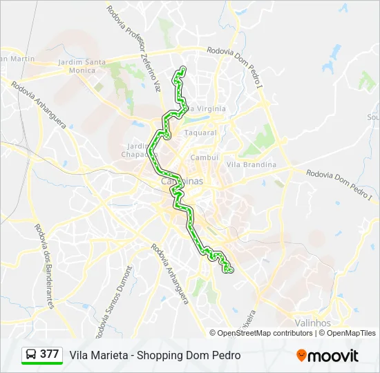 377 Bus Line Map