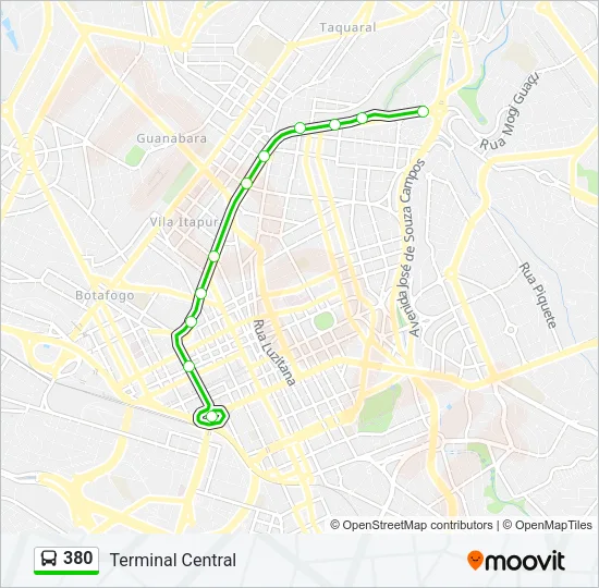 380 Bus Line Map