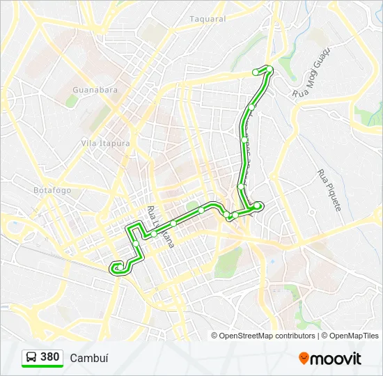 380 Bus Line Map