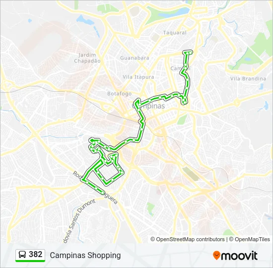 382 Bus Line Map