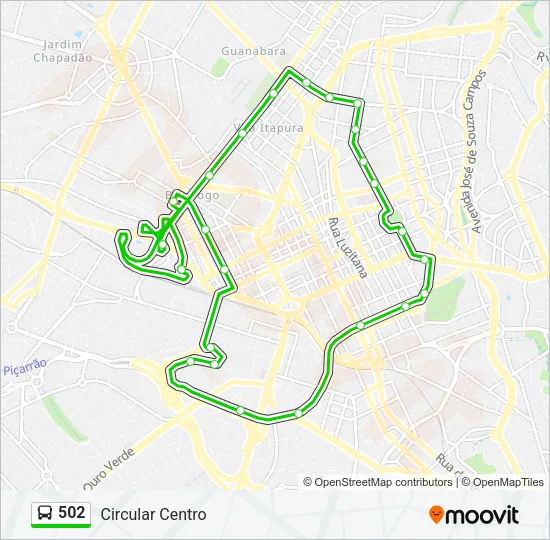 502 Bus Line Map