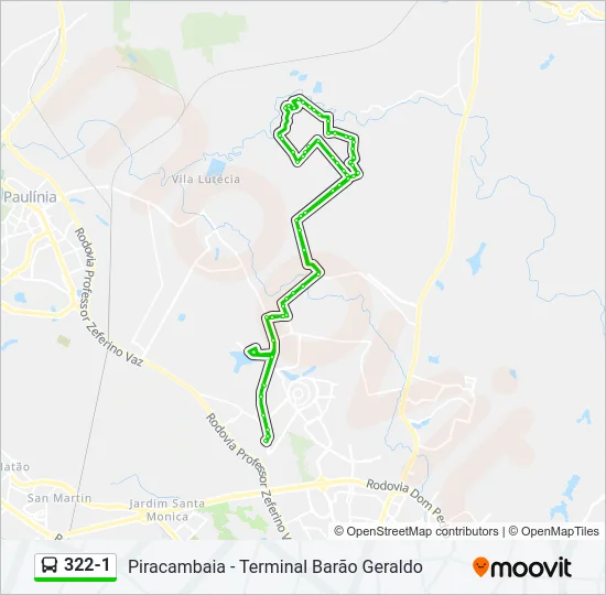322-1 Bus Line Map