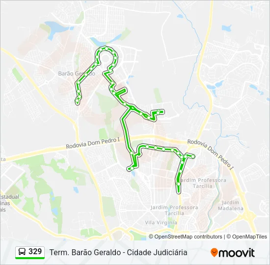 329 Bus Line Map
