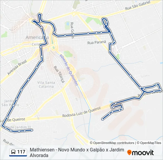 117 Bus Line Map