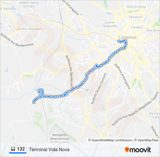 132 Bus Line Map