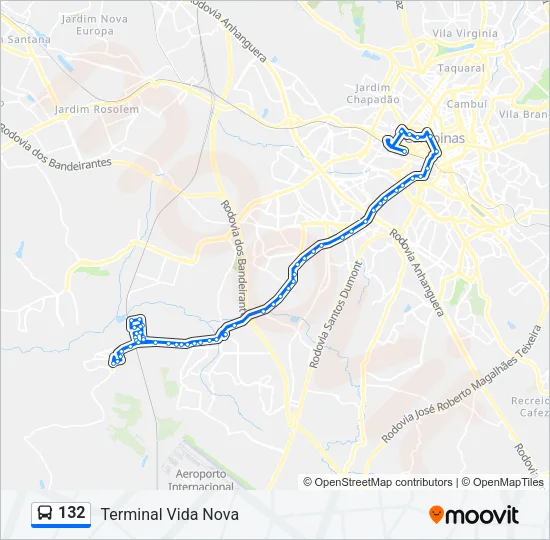 132 Bus Line Map