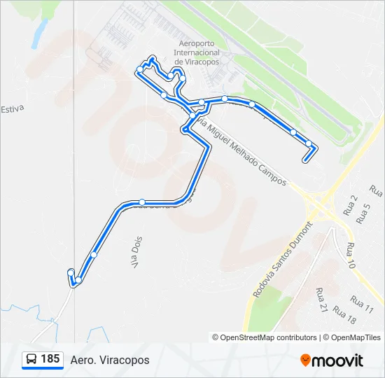 185 Bus Line Map