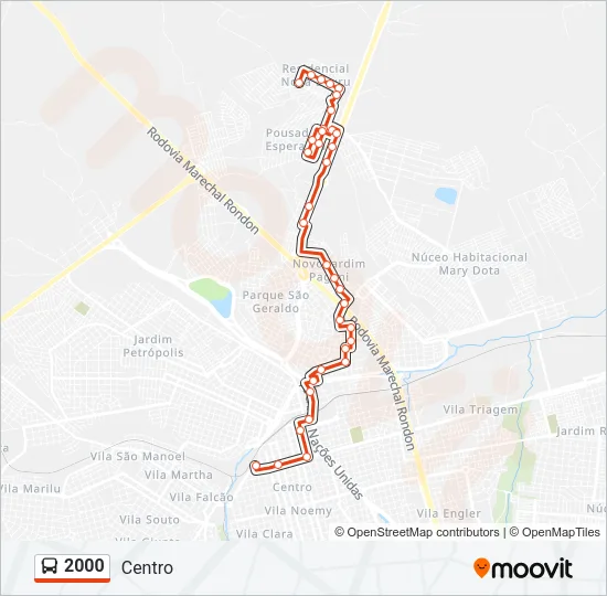 2000 Bus Line Map