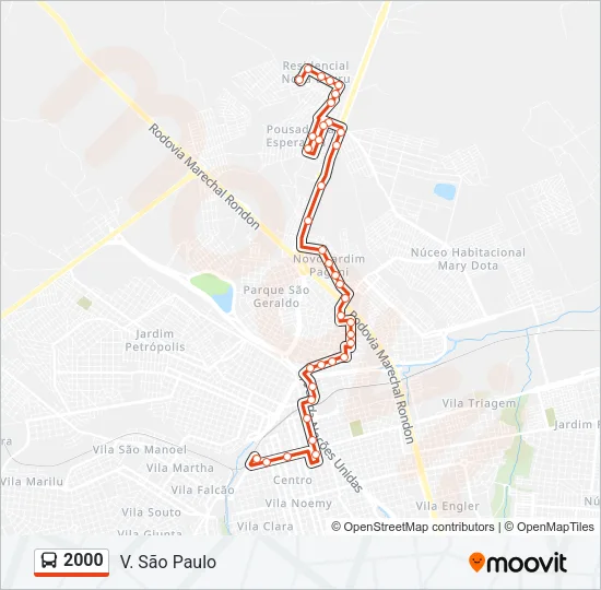 2000 Bus Line Map