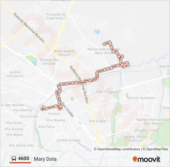 4600 Bus Line Map