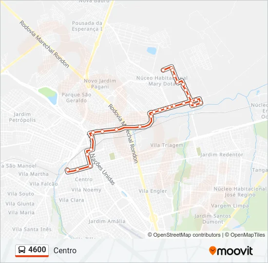 4600 Bus Line Map