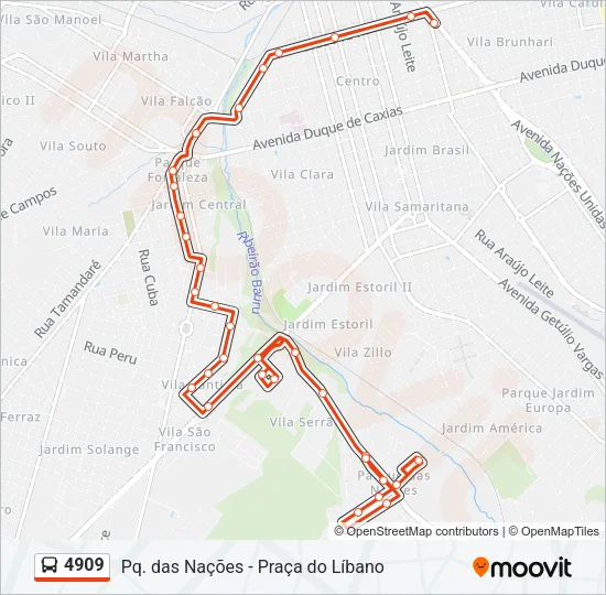 4909 Bus Line Map