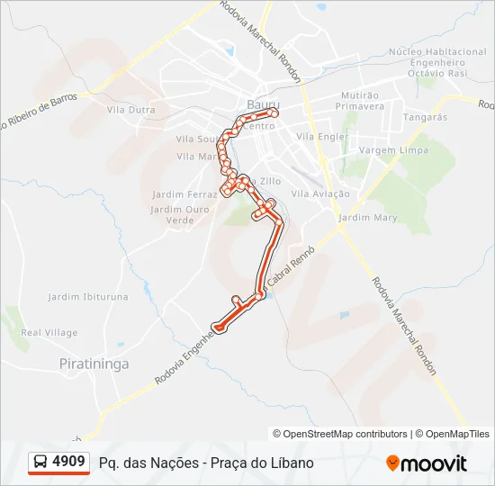 4909 Bus Line Map