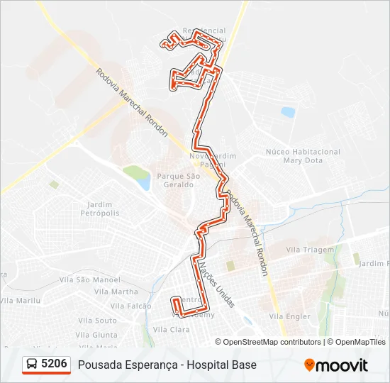 5206 Bus Line Map