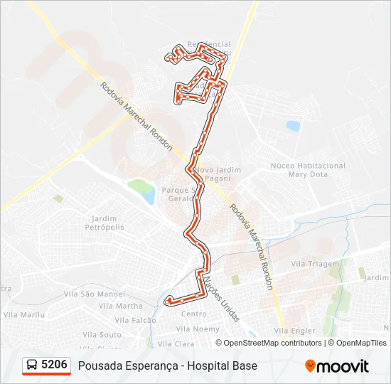 5206 Bus Line Map