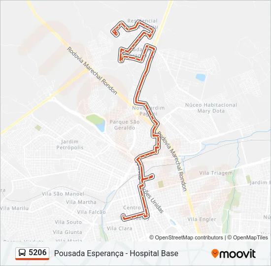 5206 Bus Line Map