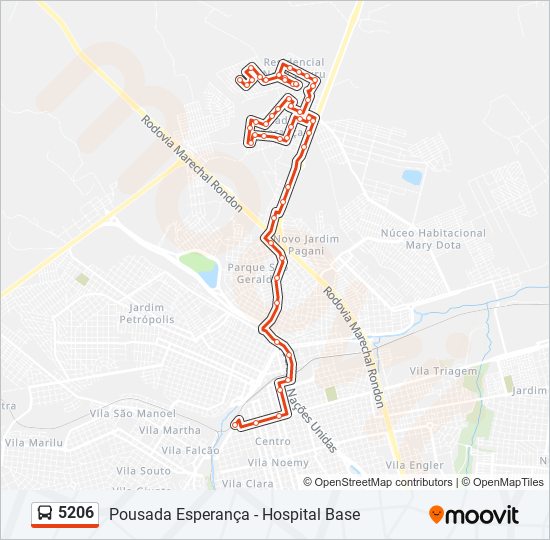 Rota da linha 6869: horários, paradas e mapas - Pq. Júlio Nóbrega