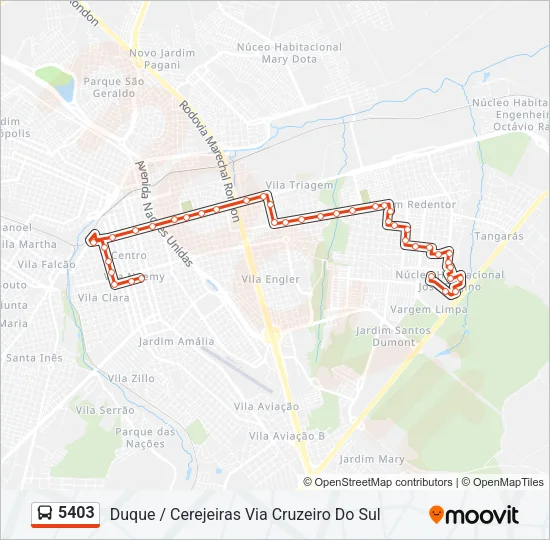5403 Bus Line Map