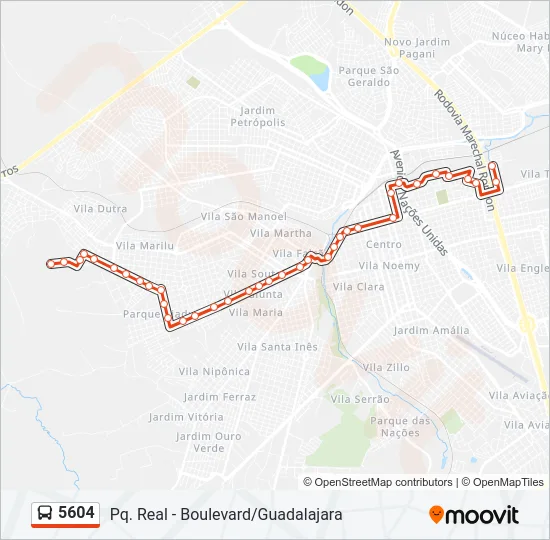 5604 Bus Line Map