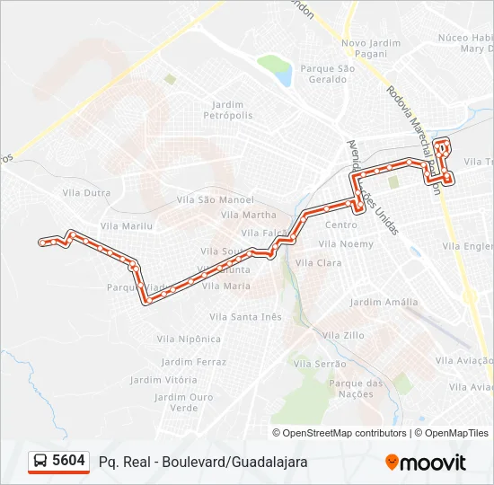 5604 Bus Line Map