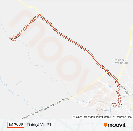 9600 Bus Line Map