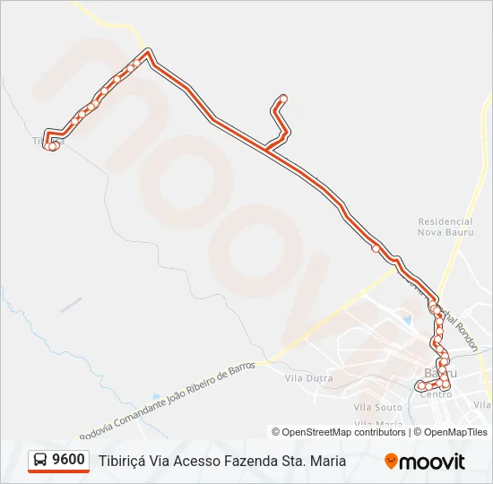 9600 Bus Line Map