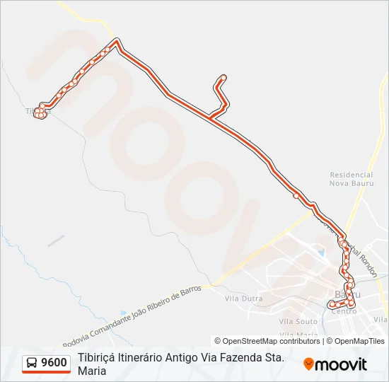 9600 Bus Line Map
