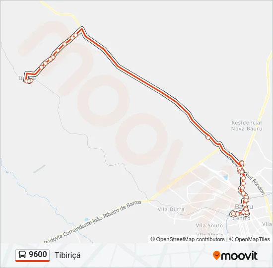 9600 Bus Line Map