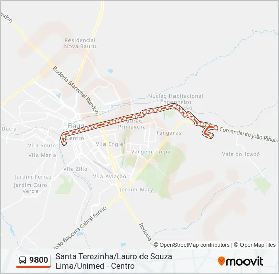 9800 Bus Line Map