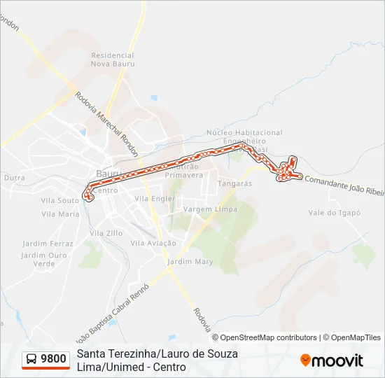 9800 Bus Line Map