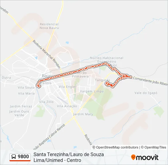 9800 Bus Line Map