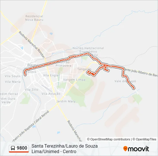 9800 Bus Line Map