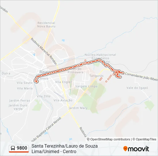 9800 Bus Line Map