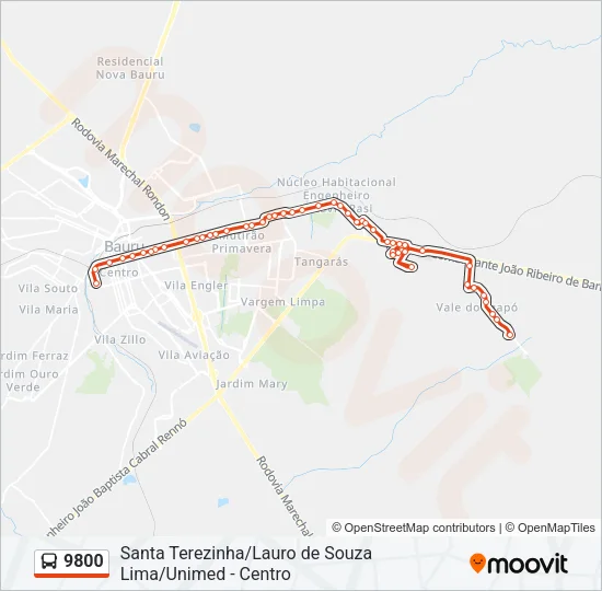 9800 Bus Line Map