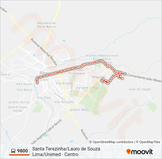 9800 Bus Line Map