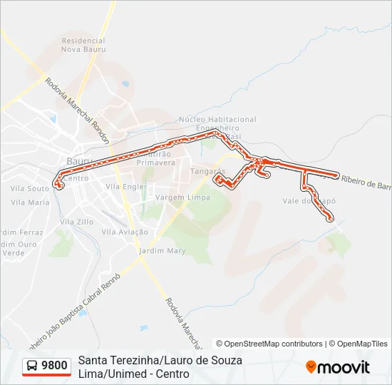 9800 Bus Line Map