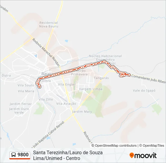 9800 Bus Line Map