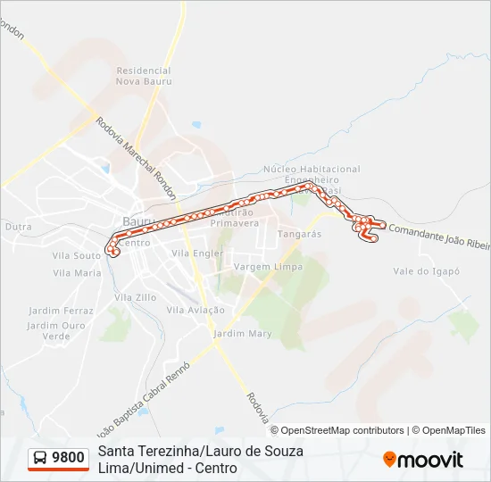 9800 Bus Line Map