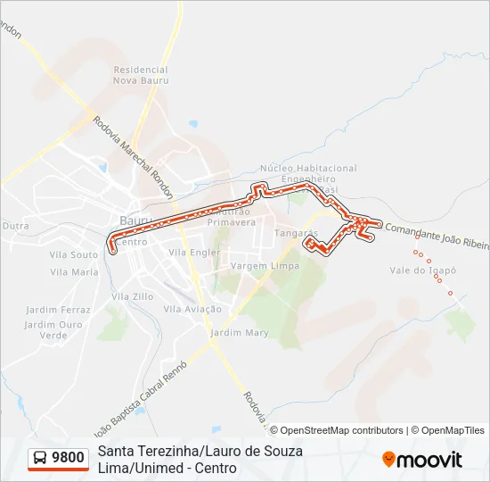 9800 Bus Line Map