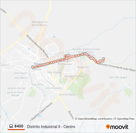 8400 Bus Line Map