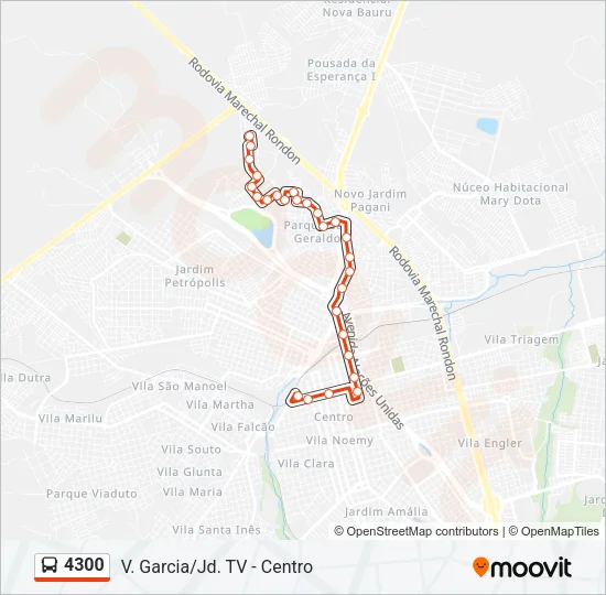 4300 Bus Line Map