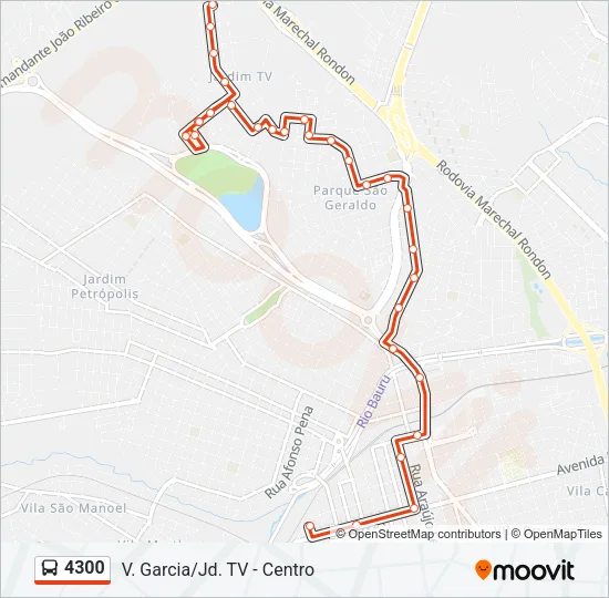 4300 Bus Line Map