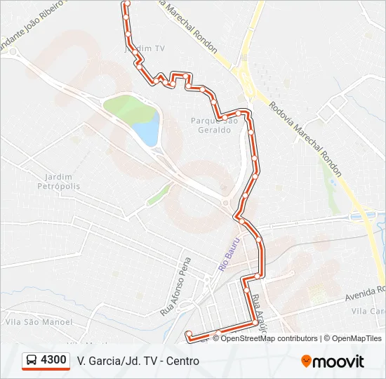 4300 Bus Line Map